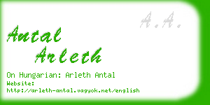 antal arleth business card